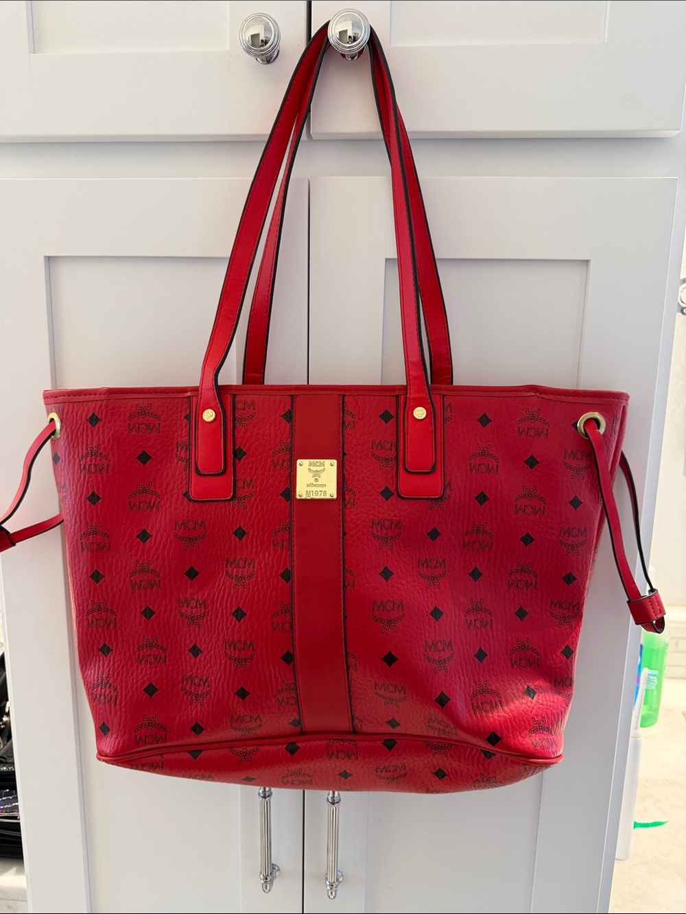 Red MCM bag